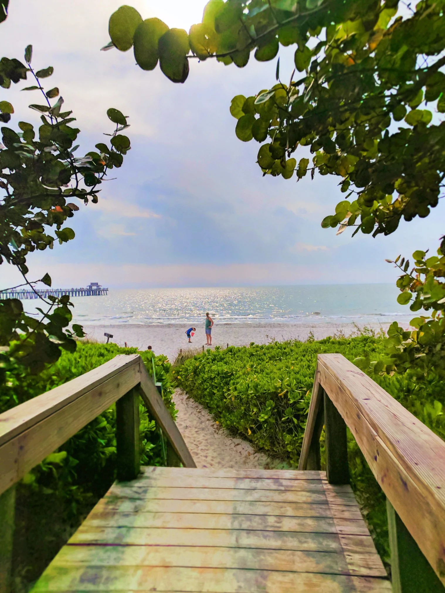 Naples Beach boardwalk entrance 1