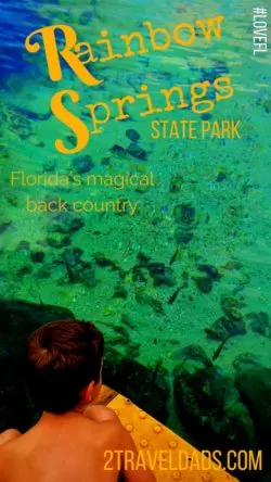 Rainbow Springs State Park is the most magical, colorful escape in Florida's back country. From crystal clear springs to waterfalls, it's the perfect contrast to Florida's swamps and beaches. 2traveldads.com