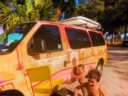 Taylor Family and Escape Campervan at Bradenton Beach Manatee County Florida 4