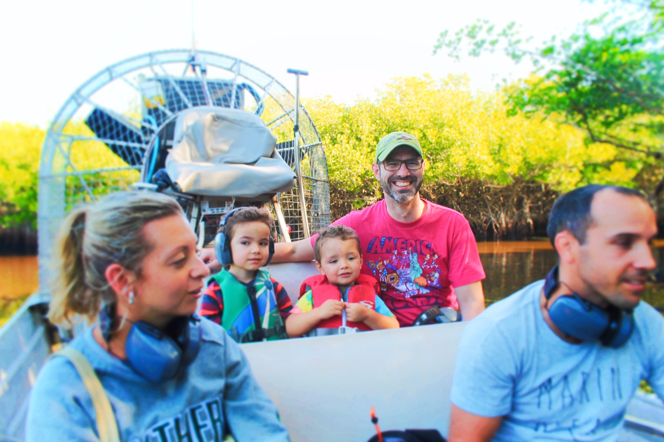 Taylor Family at Airboat Ride Everglades City Florida 5