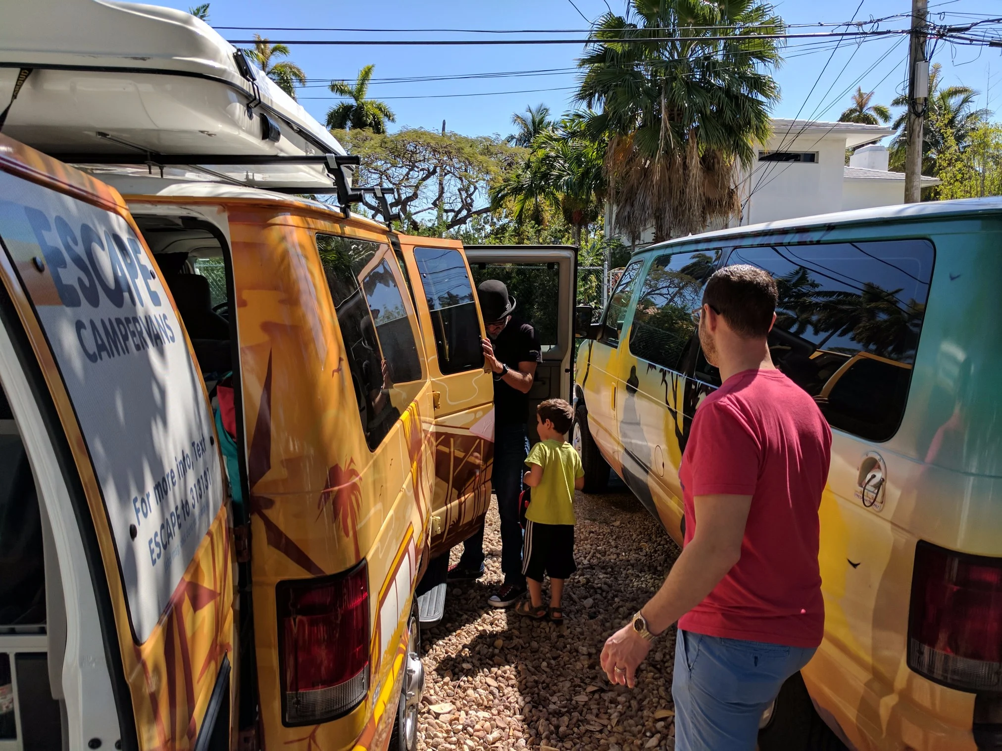 Taylor Family in Escape Campervan Miami Beach 3