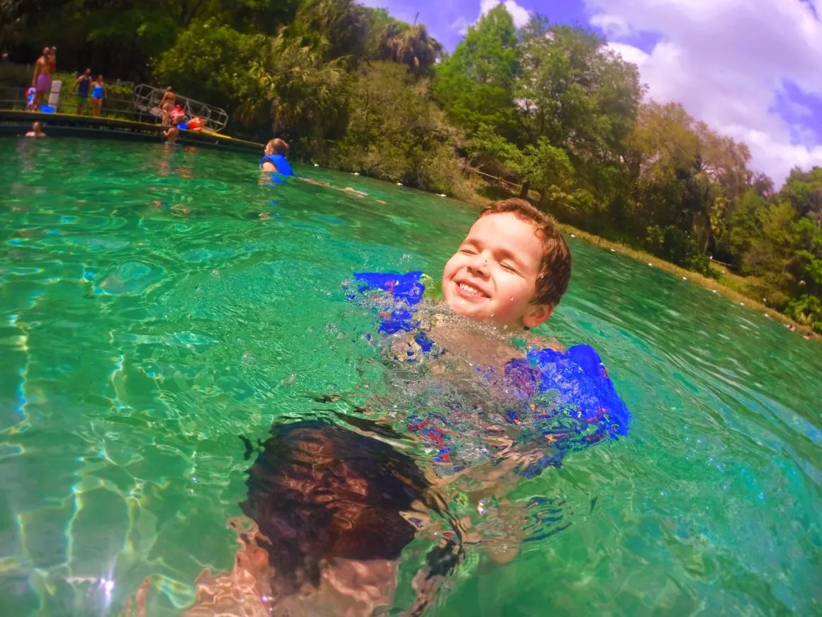 Taylor Family in Rainbow River at Rainbow Springs State Park 4