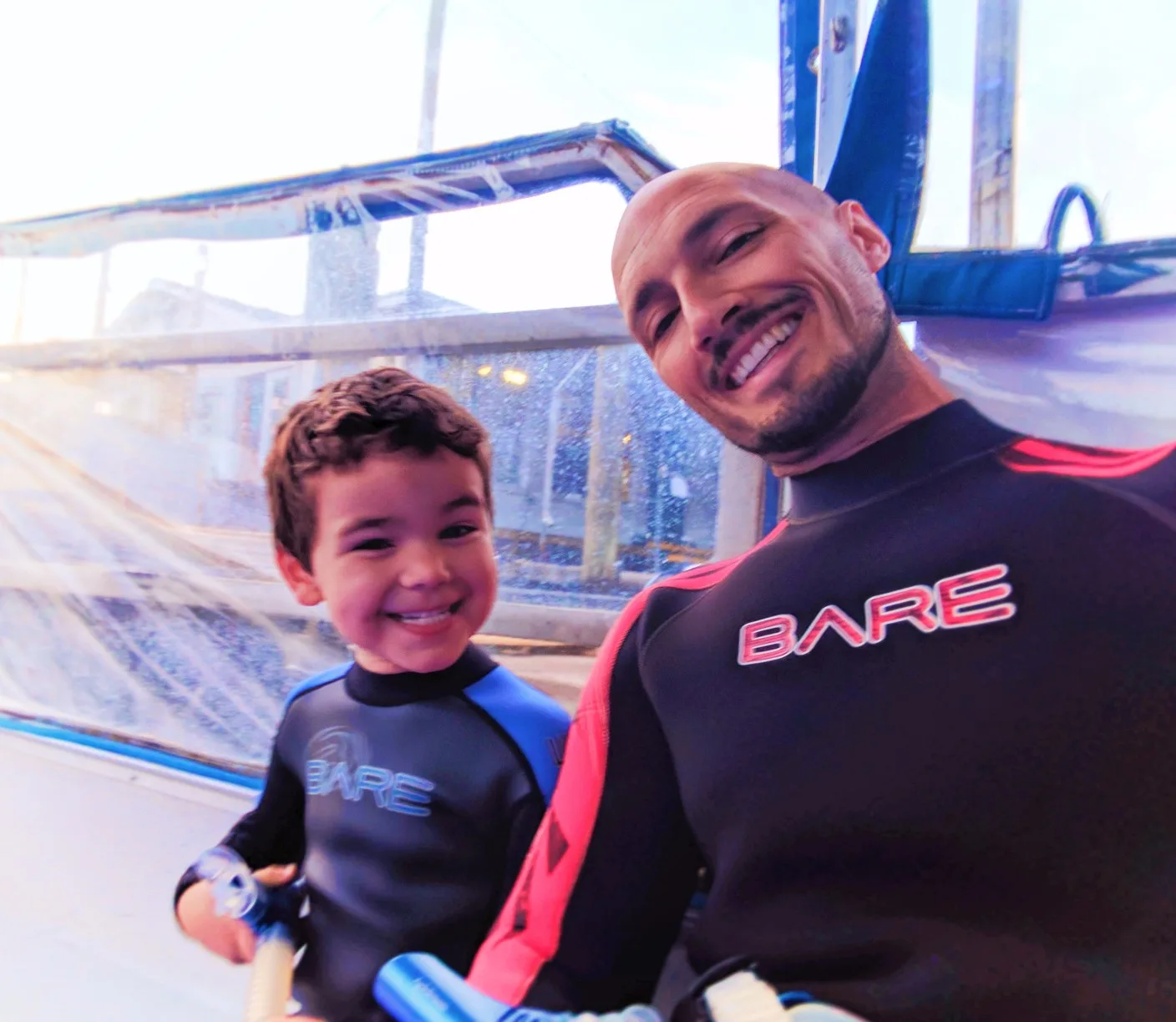 Taylor Family in wetsuits for Snorkeling with Manatees at Crystal River 2