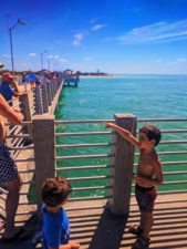 Taylor family on Pier at Fort De Soto Park Campground Pinellas County Florida 1