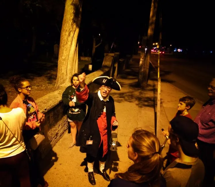 Costumed tour guide on St Augustine Ghost Tour 5