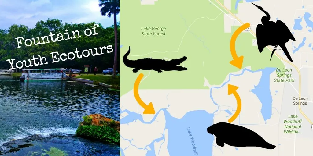 Fountain of Youth Ecotours in Florida De Leon Springs Map