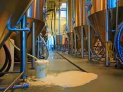 Spilling beer at pFriem Brewing Hood River 1