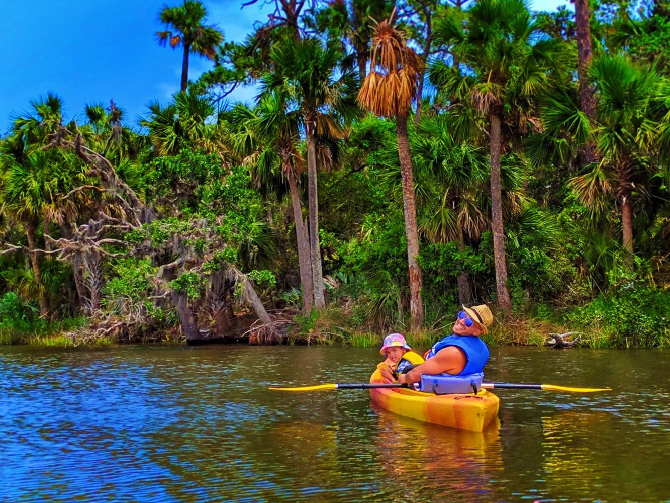 Taylor Family Kayaking in Tomoka State Park Daytona Beach 10