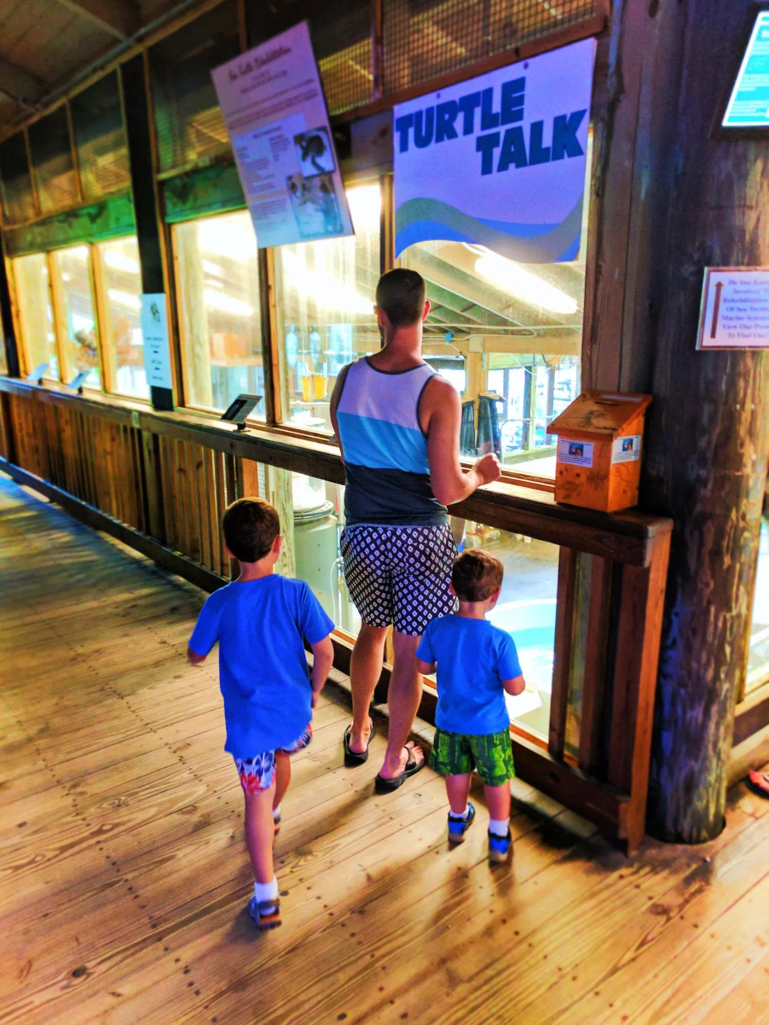 Taylor Family at Ponce Inlet Marine Science Center Sea Turtle ICU 2