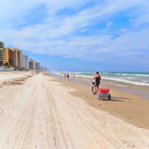 Taylor Family biking on Daytona Beach 9
