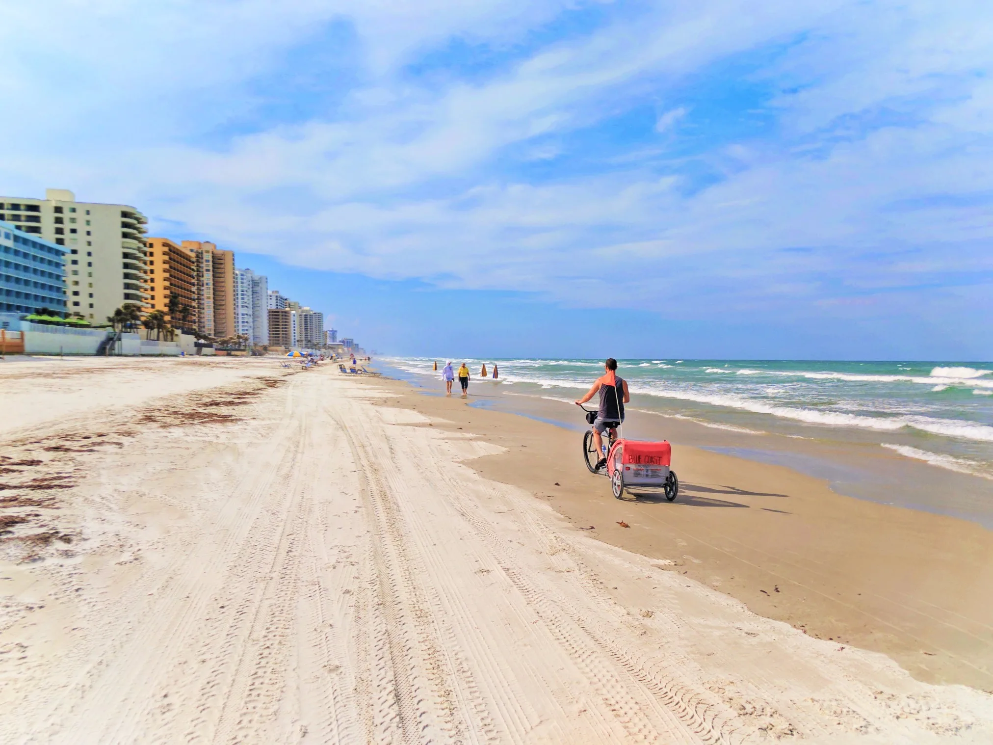 Taylor Family biking on Daytona Beach 9