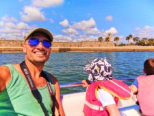 Taylor Family with Castillo de San Marcos from Matanzas River during St Augustine Ecotours 1