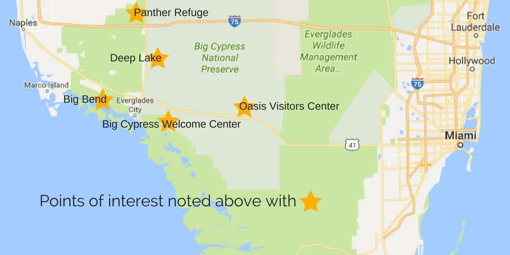 Big Cypress National Preserve Map