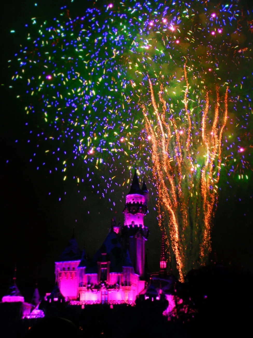 Fireworks Display at Sleeping Beauty Castle Disneyland 3