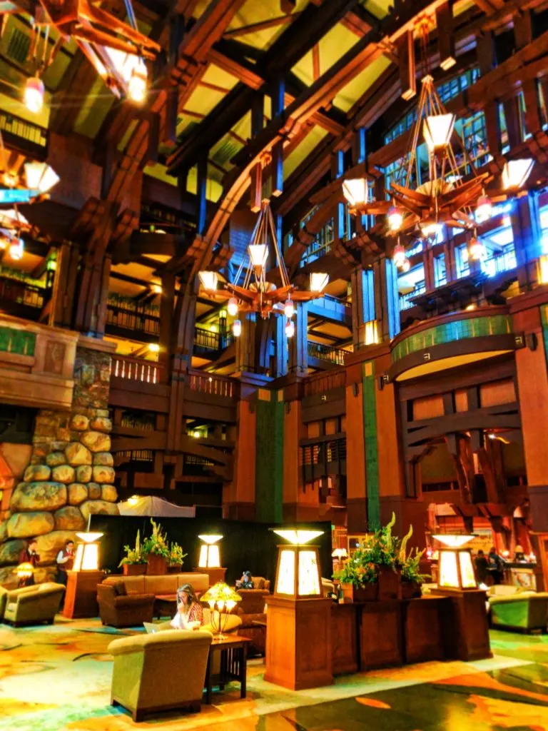 Grand Lobby of Disneys Grand Californian Hotel Disneyland 1