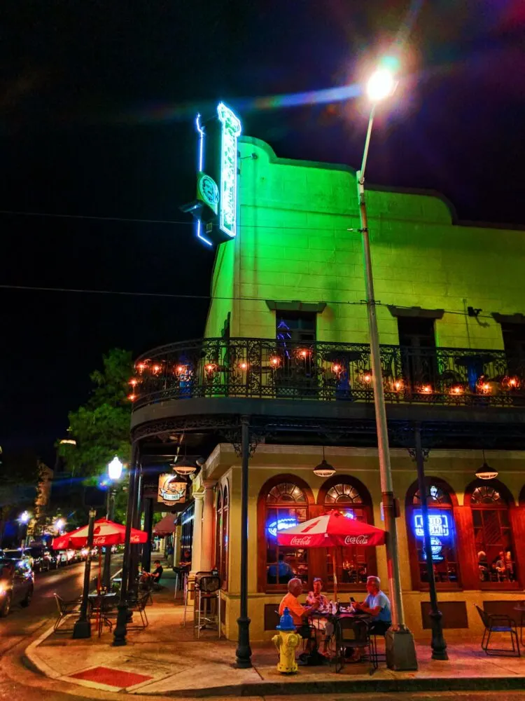 Historic Buildings and Wrought iron balconies in Mobile Alabama historic district 1