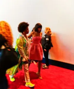 Jennifer Lewis and Kerry Washington chatting on Red Carpet Cars 3 Premiere 2017 1