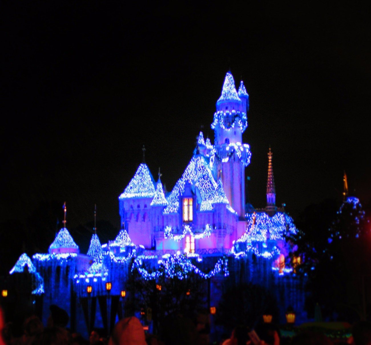 Sleeping Beauty Castle at Night Christmas Disneyland 2