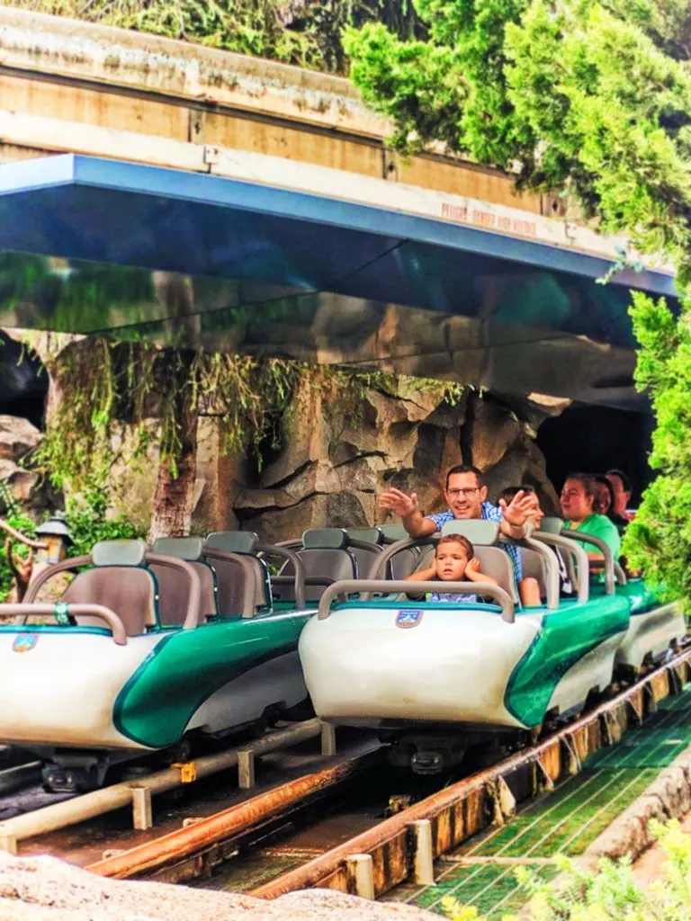 Taylor Family at Matterhorn Bobsleds in Fantasyland Disneyland 2