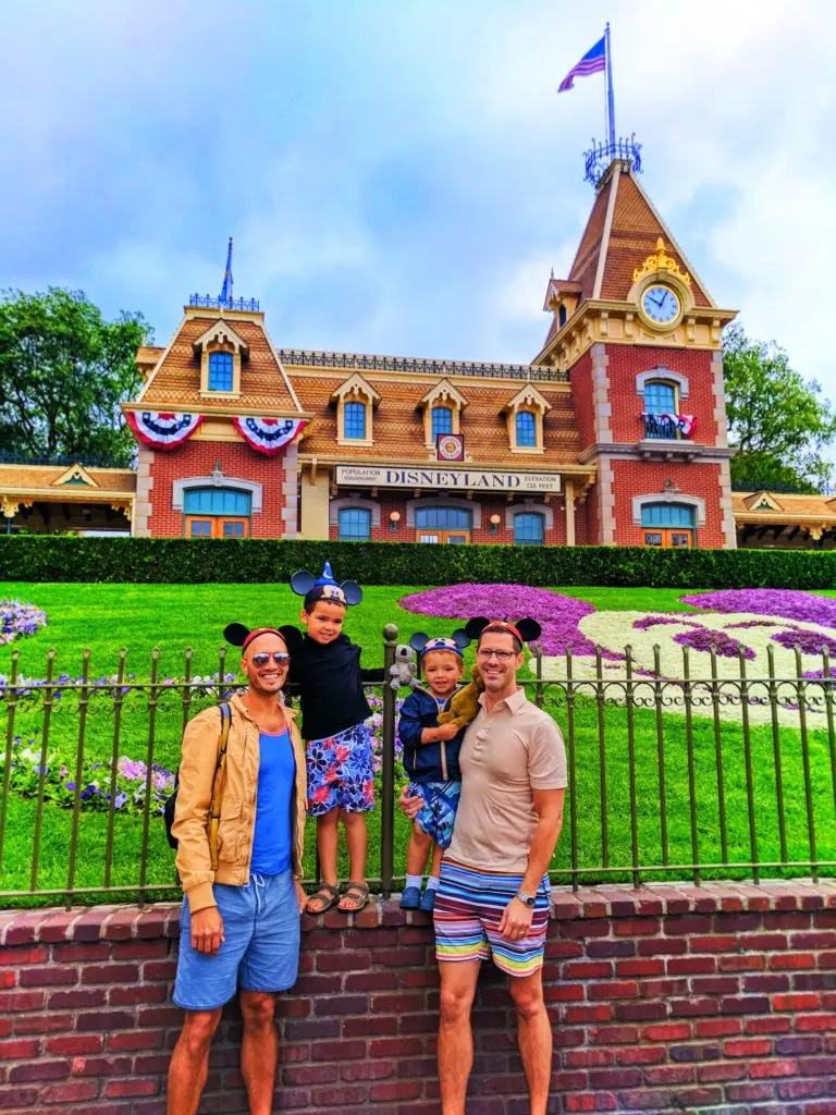 Taylor Family by Train Depot on Main Street USA Disneyland 2