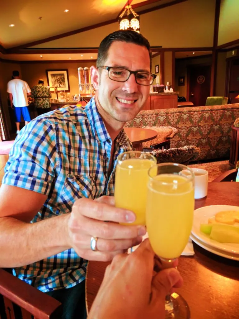 Taylor Family in Craftsmans Club Disneys Grand Californian Hotel Disneyland 1