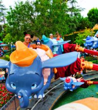 Taylor Family on Dumbo in Fantasyland Disneyland 2