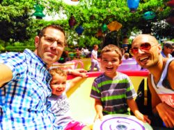 Taylor Family sitting in Teacups in Fantasyland Disneyland 5