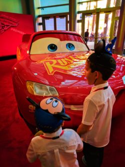 Taylor Family with Lightning McQueen at Cars 3 Premiere Disneyland 2017 1