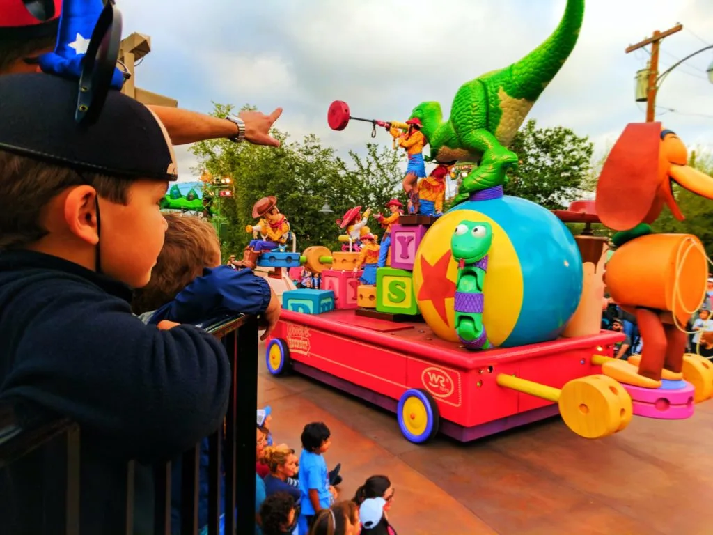 Taylor Family with Toy Story Pixar Play Parade Disneys California Adventure 1