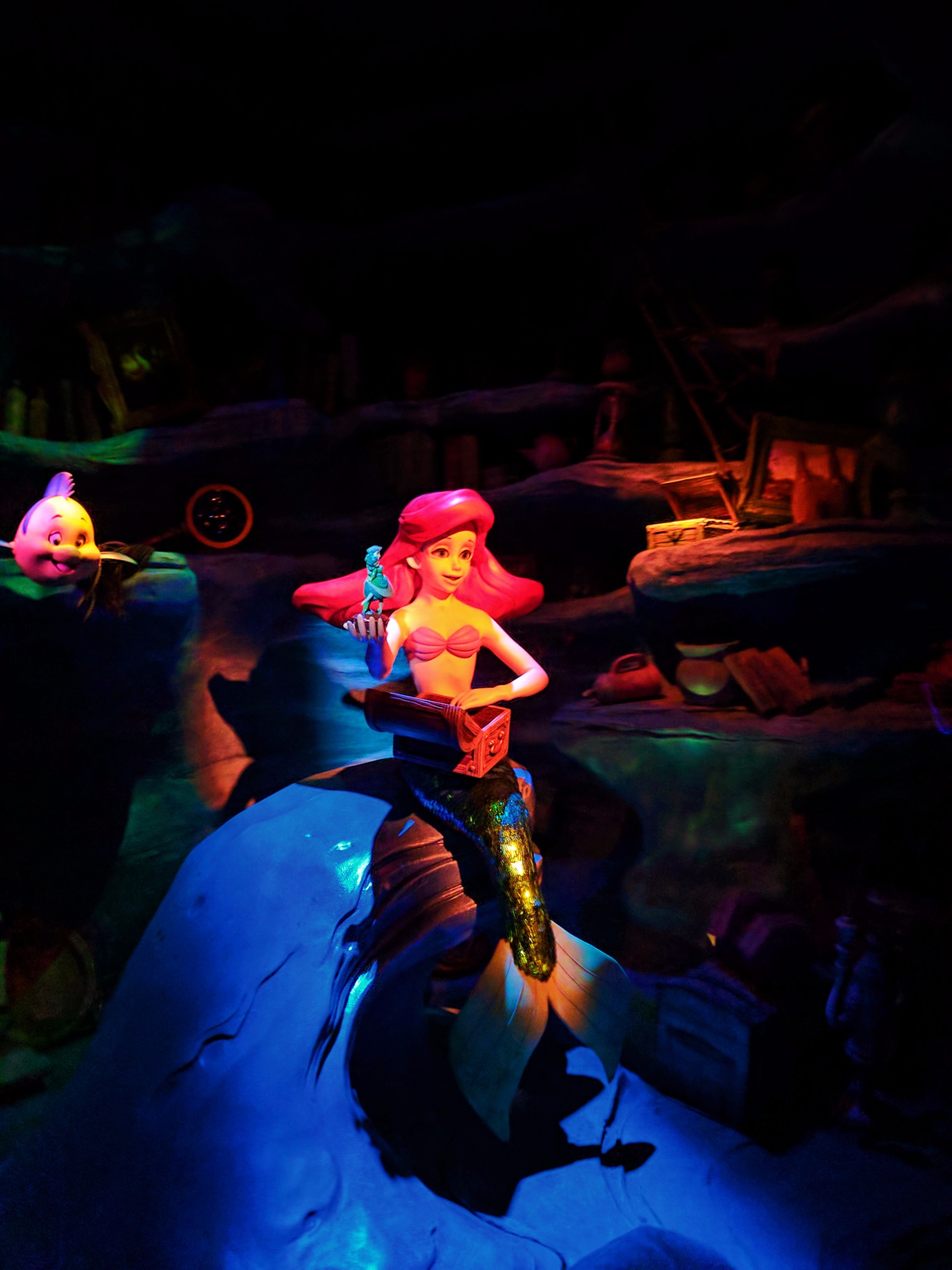 Ariel inside Little Mermaid ride Disneys California Adventure 1 - 2