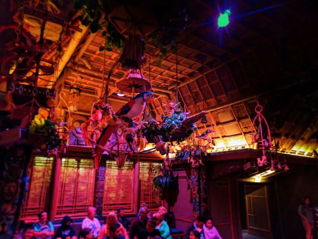 Birds inside Tiki Room Adventureland Disneyland 1