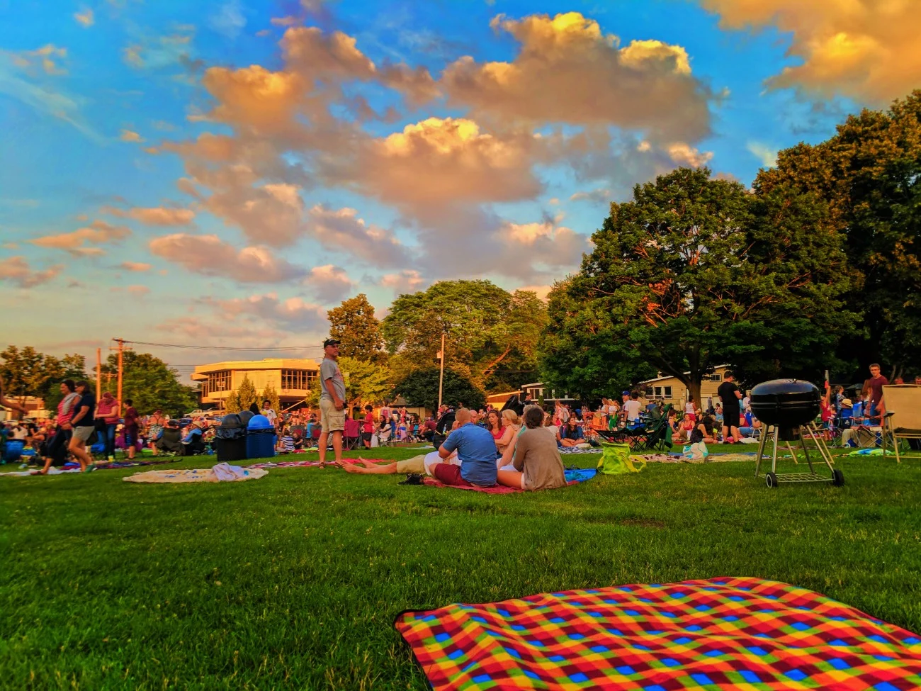 Crowds at 4th of July Fireworks Monona Community Festival Wisconsin 1