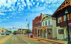 Driving on Main Street in Waunakee Wisconsin 2