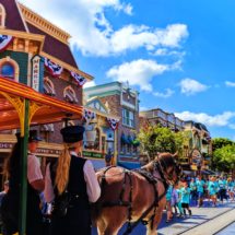 Horse drawn trolley on Mainstreet USA Disneyland 2