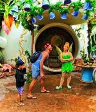 Taylor Family at Pixie Hollow with Tinkerbell Fantasyland Disneyland 2