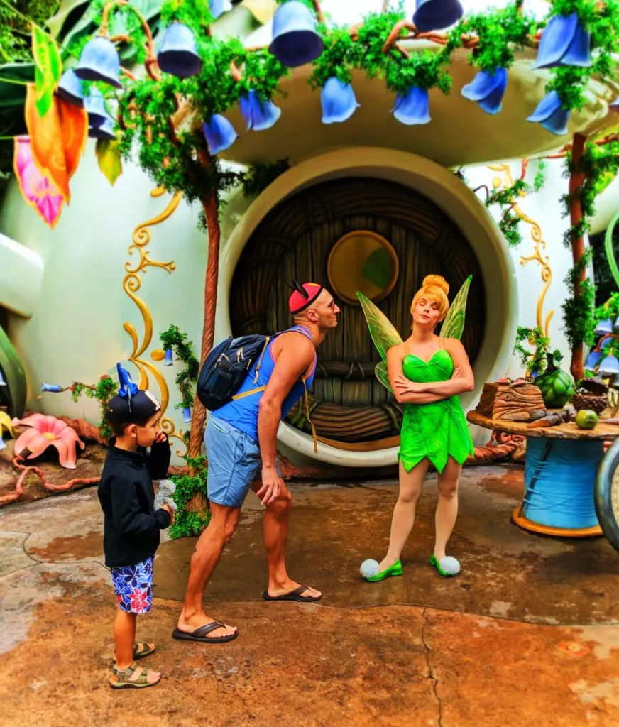 Taylor Family at Pixie Hollow with Tinkerbell Fantasyland Disneyland 2