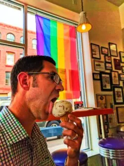 Taylor Family at Purple Door Ice Cream Historic Third Ward Milwaukee Wisconsin 2