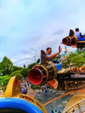 Taylor Family on Rockets in Tomorrowland Disneyland 1