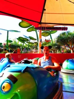 Taylor Family on Tuck n Roll Bumper Cars Bugland Disneys California Adventure 1