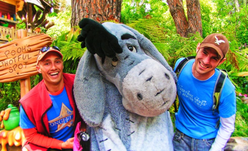 Taylor Family with Eeyore in Critter Country Disneyland 1