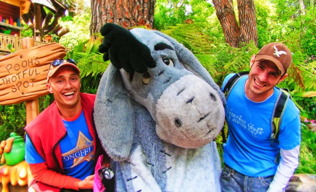 Taylor Family with Eeyore in Critter Country Disneyland 1