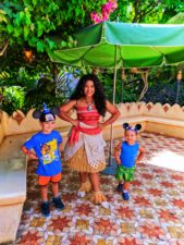 Taylor Kids meeting Moana in Adventureland Disneyland 3