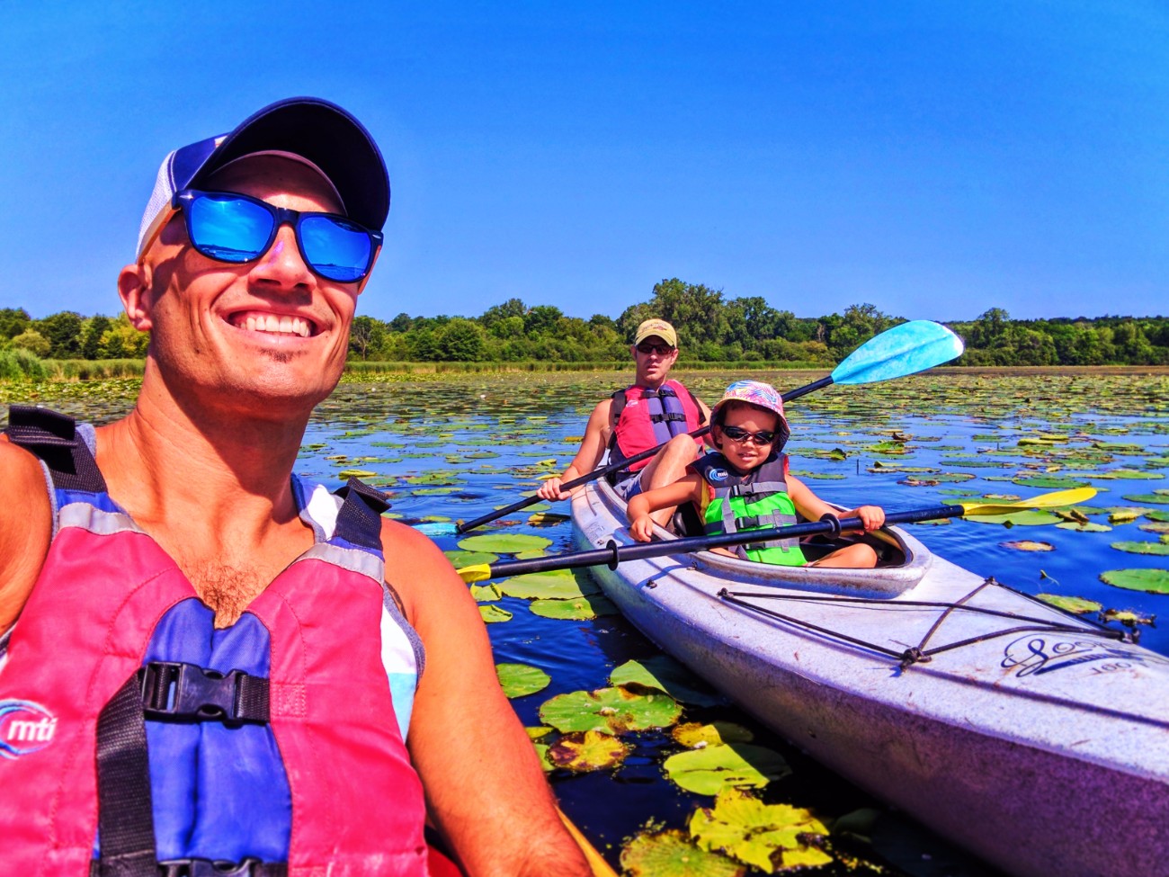 Taylor family kayaking with Wingra Boats Madison Wisconsin 11