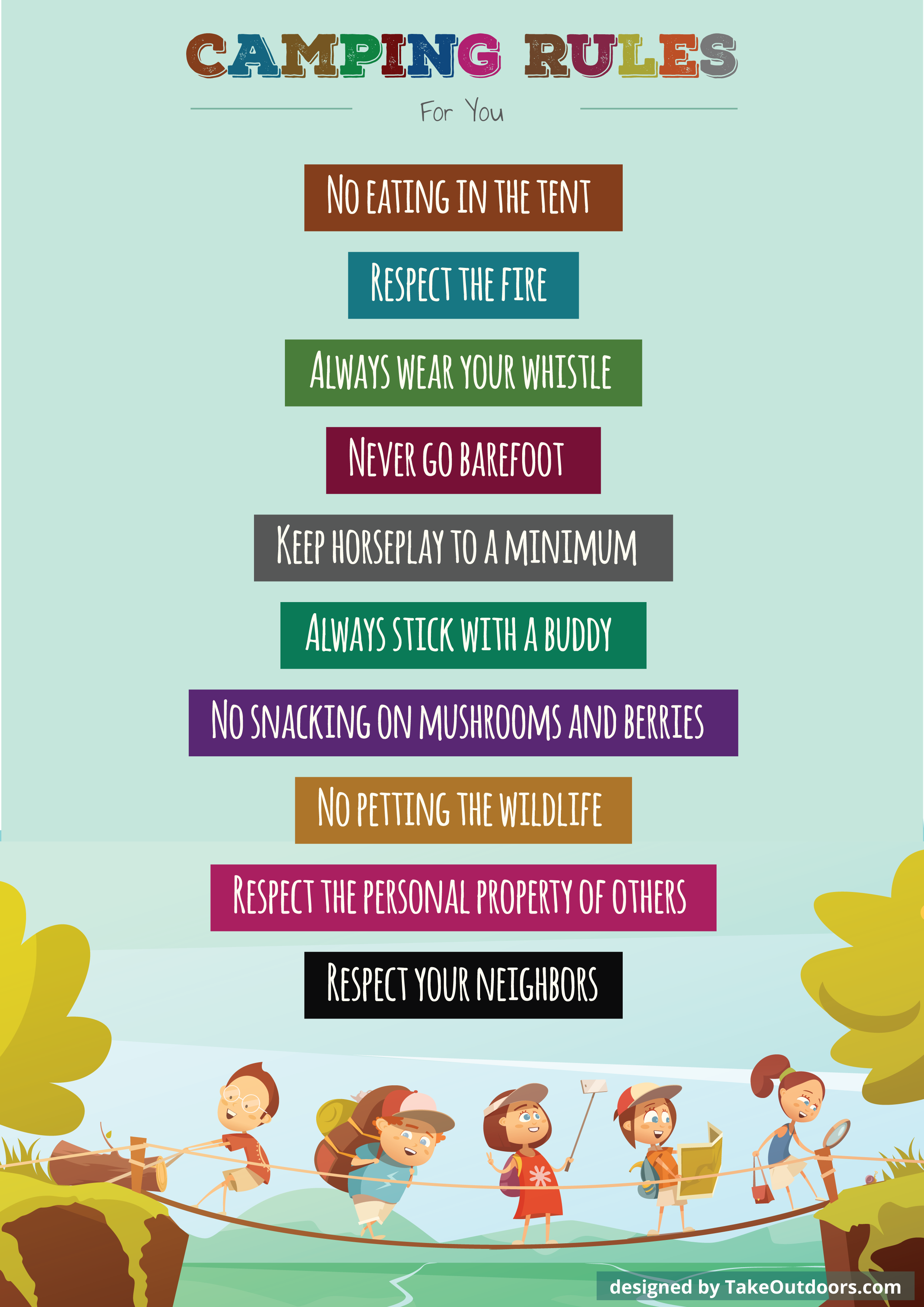 Summer Camp Rules. Campsite Rules правила. Camp Rules for Kids.