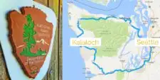 Map of Kalaloch Olympic National Park from Seattle