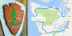 Map of Kalaloch Olympic National Park from Seattle