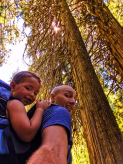 Taylor Family hiking Grove of the Patriarchs Mt Rainier National Park 2