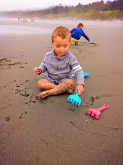 Taylor Family on beach at Kalaloch campground Olympic National Park 7