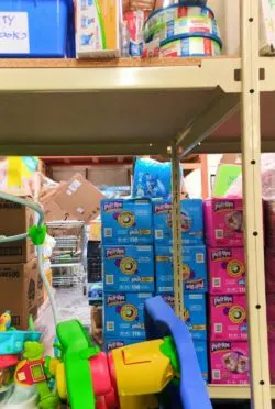 Boxes of Diapers at WestSide Baby National Diaper Bank Network Huggies 3