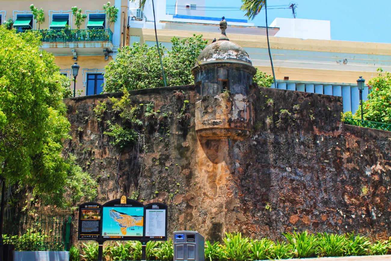 End of City Wall in Plaza Princessa Old San Juan Puerto Rico 1